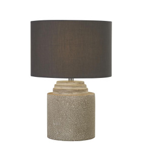 Grey Cement Table Lamp  With Grey Shade_Main