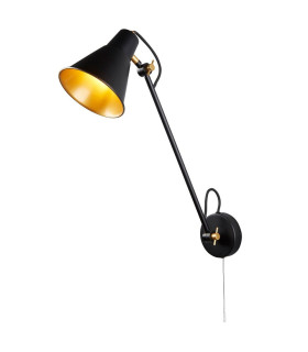 Wall Bracket 1 Light Matt Black Gold_Main