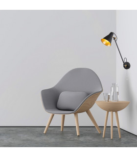 Wall Bracket 1 Light Matt Black Gold_Room