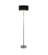 1 Light Chrome Floor Lamp With Black Shade Silver Inner_Main