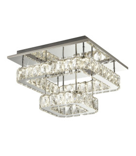 2 Tier Flush Fitting With Crystal Glass - Chrome_Main