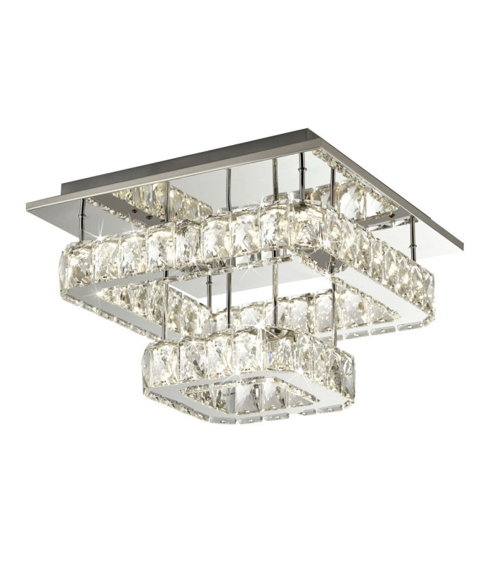 2 Tier Flush Fitting With Crystal Glass - Chrome_Main