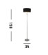 1 Light Chrome Floor Lamp With Black Shade Silver Inner_Line