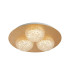 3 Light Round Led Ceiling Light -  Gold Leaf With Clear Acrylic_Main