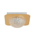 1  Light Square Led Ceiling Light - Gold Leaf With Clear Acrylic_Off