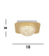 1  Light Square Led Ceiling Light - Gold Leaf With Clear Acrylic_Line