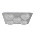 5 Light Led Ceiling Light - Silver Leaf With Clear Acrylic_Off