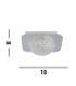 1  Light Square Led Ceiling Light - Silver Leaf With Clear Acrylic_Line