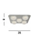 5 Light Led Ceiling Light - Silver Leaf With Clear Acrylic_Line
