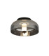 1 Light Led Flush Matt Black With Smoked Glass_Main