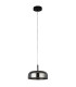 1 Light Led Pendant Matt Black With Smoked Glass_Off