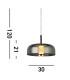 1 Light Led Pendant Matt Black With Smoked Glass_Line