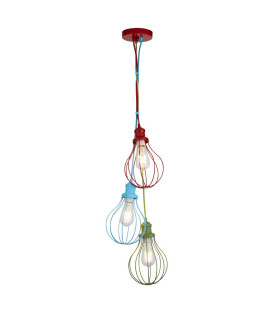 Novelty 3 Light Drop Balloon Cage Pendant - Colour_Main