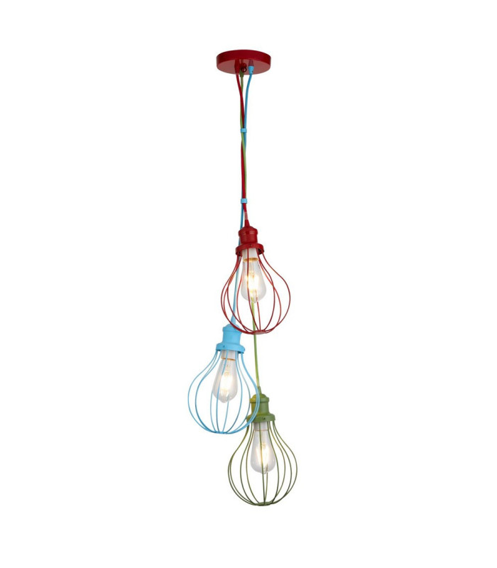 Novelty 3 Light Drop Balloon Cage Pendant - Colour_Main