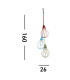 Novelty 3 Light Drop Balloon Cage Pendant - Colour_Line