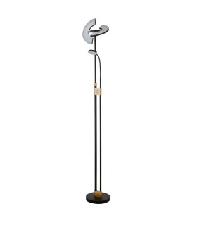 Led Mother & Child Floor Lamp Matt Black & Satin Brass_Main