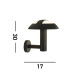 Outdoor Led Wall Light Porch - Dark Grey_Line