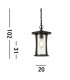 1 Light Outdoor Pendant - Black With Clear Glass_Line