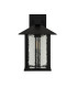 1 Light Outdoor Wall   Porch Light - Black With Water Glass_Off