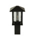 1 Light Outdoor Post (450mm Height) - Black With Water Glass_Off