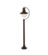 1 Light Outdoor Garden Post (1100mm Height) - Rustic Brown With Clear Glass_Main