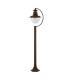 1 Light Outdoor Garden Post (1100mm Height) - Rustic Brown With Clear Glass_Off
