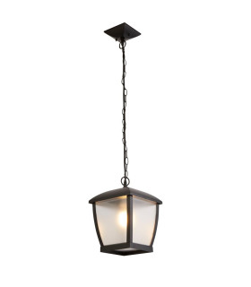 Outdoor Pendant - Black With Clear Frosted Acrylic Panels_Main