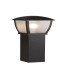 Outdoor Post (730mm Height) - Black With Clear Frosted Panels_Main
