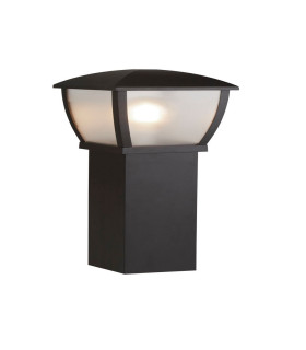 Outdoor Post (730mm Height) - Black With Clear Frosted Panels_Main