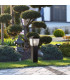 Outdoor Post (730mm Height) - Black With Clear Frosted Panels_Room