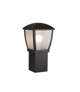 Outdoor Post (450mm Height) - Black With Clear Frosted Panels_Main