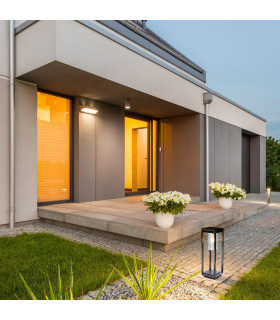 Outdoor Post - 450mm Black With Clear Diffuser_Room