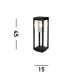 Outdoor Post - 450mm Black With Clear Diffuser_Line
