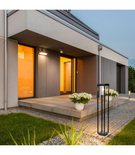 Outdoor Post - 900mm Black With Clear Diffuser_Room