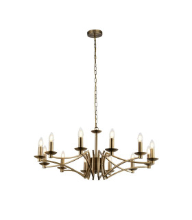 12 Light Pendant Antique Brass_Main