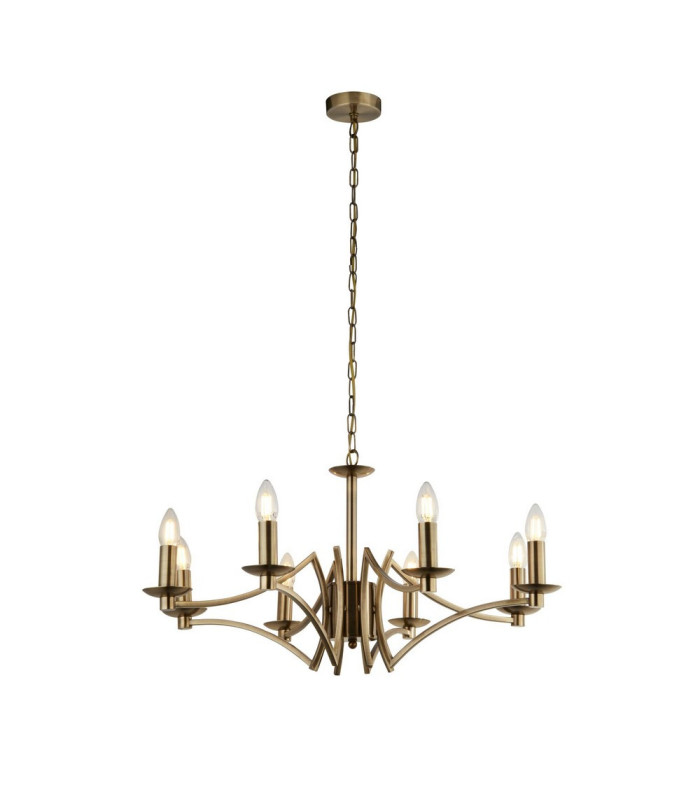 8 Light Pendant
 Antique Brass_Main