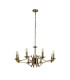 8 Light Pendant
 Antique Brass_Off