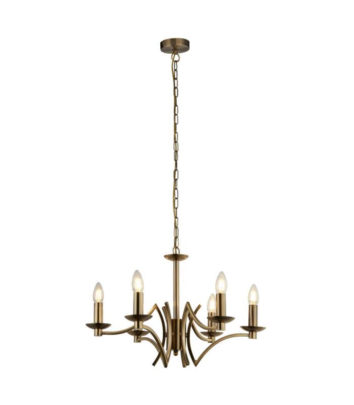6 Light Pendant 
Antique Brass_Off