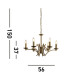 6 Light Pendant 
Antique Brass_Line