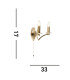 2 Light Wall Light Antique Brass_Line