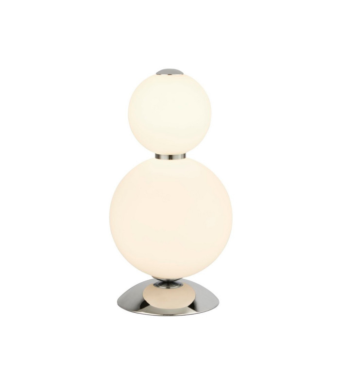 2 Light Table Lamp Chrome With Opal Glass Shade_Main