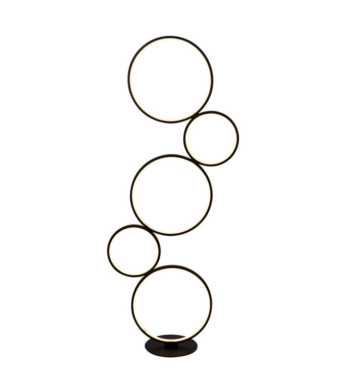 5 Light Led Ring Floor Light Matt Black_Main