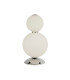 2 Light Table Lamp Chrome With Opal Glass Shade_Off