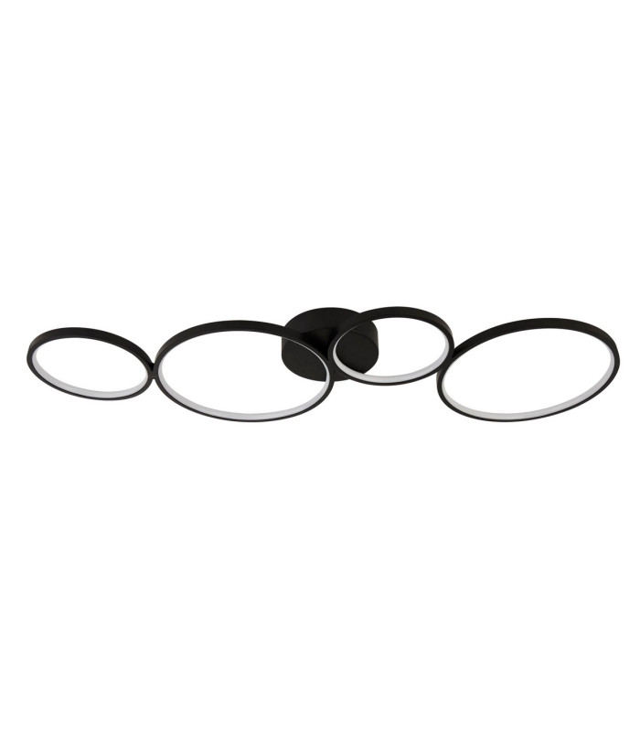 4 Light Led Ring Flush Light Matt Black_Off