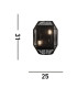 2 Light Wall Light Black Wicker_Line