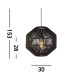 1 Light Pendant Black Wicker_Line