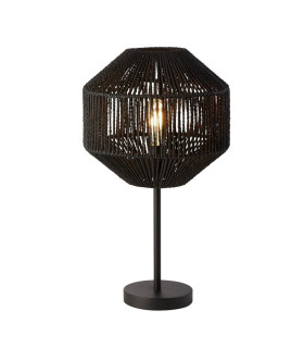 1 Light Table Lamp Black Wicker_Main