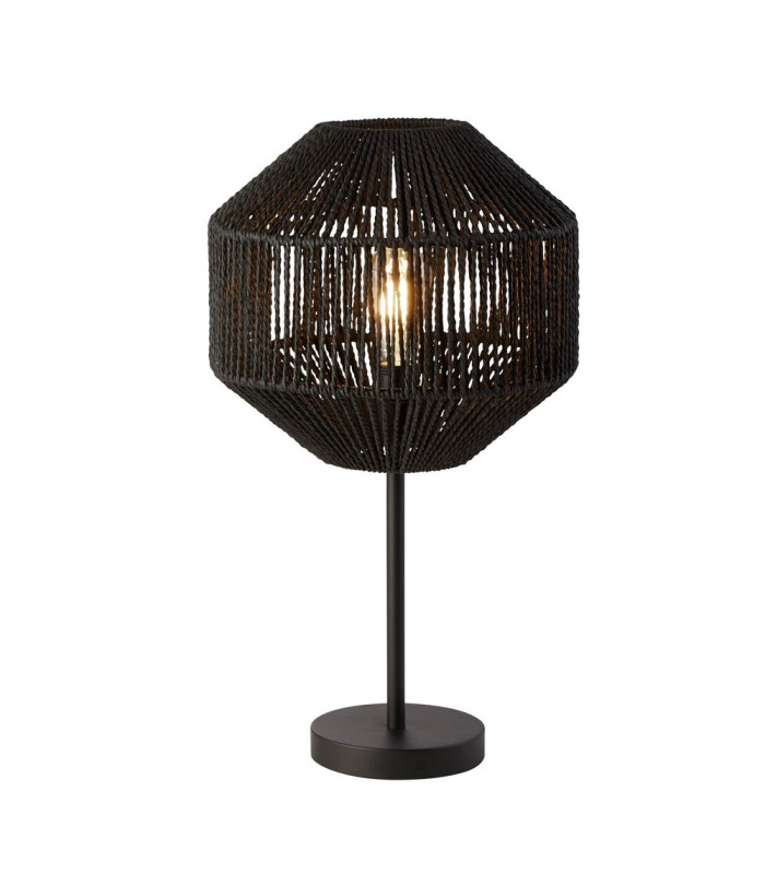 1 Light Table Lamp Black Wicker_Main