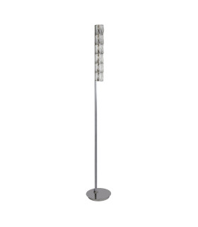 Led Floor Light Hexagonal Tube Bar Chrome Clear Crystal Trim_Off