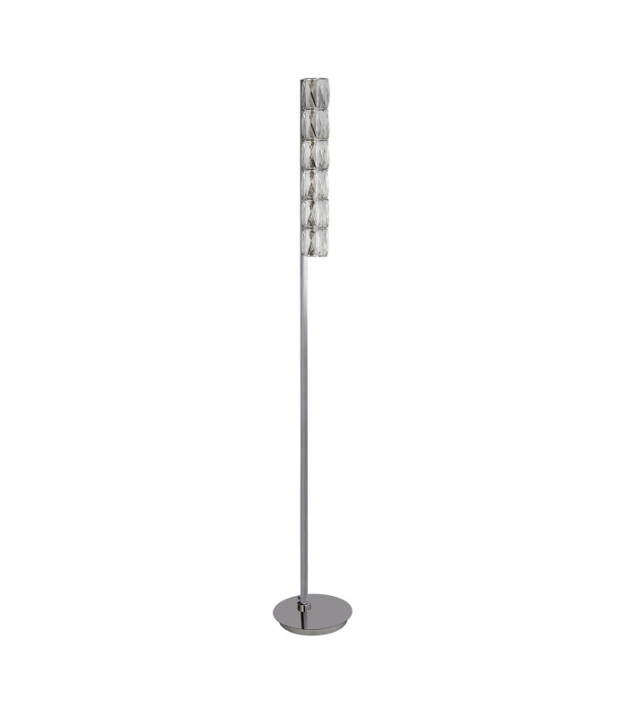 Led Floor Light Hexagonal Tube Bar Chrome Clear Crystal Trim_Off